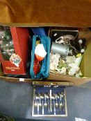 Two Boxes Containing Christmas Tree, Handbags and
