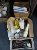 Pyrex Ware, Oil Jars, Cutlery, etc.