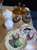 Amber Glass Dressing Table Set, Ornaments, Doulton