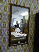 Mahogany Framed Rectangular Wall Mirror