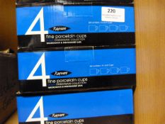 *Three Boxes of 4 White Porcelain Cups