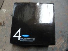 *Four Rayware Porcelain Coffee Cups