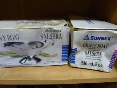 *Two Stainless Steel Sauce Boats