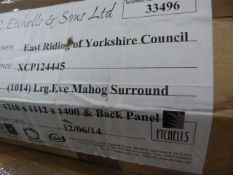 *Large Mahogany Fire Surround with Black Panel 121