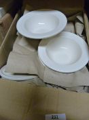 *Box Containing Approximately 36 13.5cm White Cera