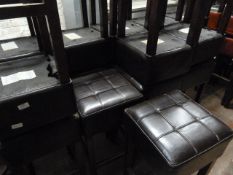 *Eighteen Bar Stool with Brown Leather Seats