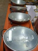 Four Halogen Light Fittings with Wall Brackets