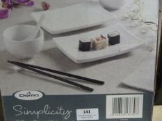 *Ten Piece White Porcelain Sushi Set