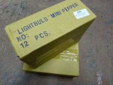 *Box of 12 Mini Light Bulb Pepper Pots