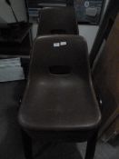 Eleven Charcoal Polypropylene Stacking Chairs