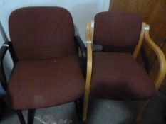 *Two Upholstered Office Chairs