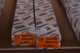 *Two Boxes Containing Ten 250mm Round Smooth Files