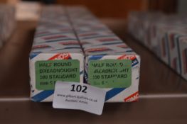 *Two Boxes Containing Five 300mm Half Round Dreadn
