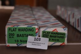*Two Boxes Containing Ten 250mm Flat Warding Basta