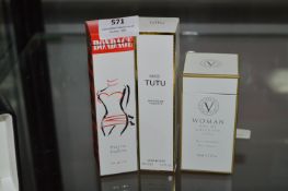 Three 50ml Bottles of Miss Tutu, Bondage and Woman