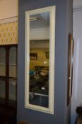White Painted Framed Rectangular Wall Mirror