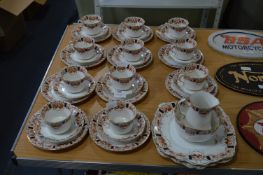 37 Piece Roslyn China Gilt & Floral Patterned Tea Set
