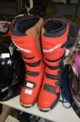 O'Neal Motorcycle Boots (Red & Black) Size:8
