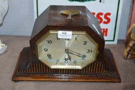 Oak Cased Mantel Clock with Westminster Chimes