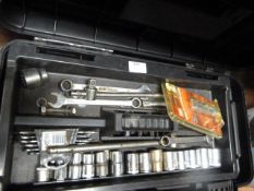 Toolbox and Contents; Socket Sets, Ratchets, etc.