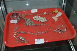 Tray Lot of Costume Jewellery; Wristwatches, Neckl