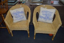 Pair of Wicker Armchairs