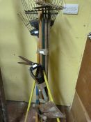 Garden Tools; Rakes, Hoe, Forks, Shears, etc.