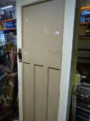 Three Interior Pine Doors with Vintage Furniture