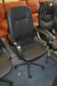 Black Swivel Office Armchair