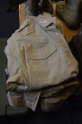 Six Brown Military Shirts Size:41 Collar
