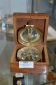 Brass Bound Mahogany Cased Compass