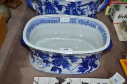 Blue & White Pottery Child's Foot Bath