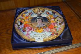 Davenport Pottery Plaque - Elizabeth II Golden Jub