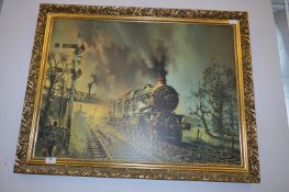 Gilt Framed Print - Steam Train