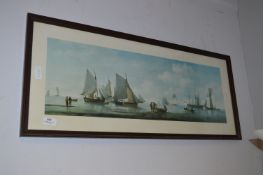 Framed Print - Fishing Smacks Scene