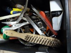 Box of Tools; Calipers, Pliers, Spanners, etc.