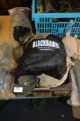 Box of Military Knee Pads and Ear Defenders
