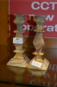 Pair of Onyx Candlesticks