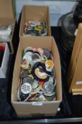 Two Boxes Containing Pin Badges