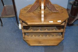 Oak Coffee Table with Fifteen Bottle Wine Rack