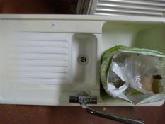 Kitchen Sink with Mixer Tap and Central Drainer