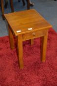 Oak Side Table with Drawer