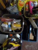 Five Tubs of Household Cleaning Materials