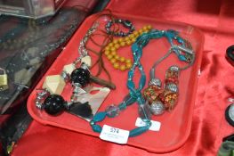Tray Lot of Beaded Necklaces