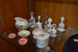 Decorative Bells, Wedgwood Jugs, Trinket Dishes