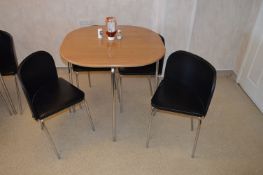 *Eight Square Dining Table with Heat Resistant Top