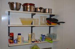 *Wall Mounted Shelf Unit with Three Adjustable She