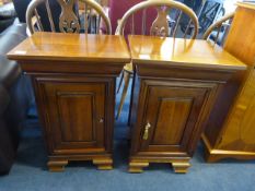 Pair of Walnut Bedside Cabinets