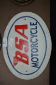 *Cast Metal Sign - BSA Motorcycles