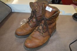 Pair of Brown Leather Harley Davidson Motorcycle B